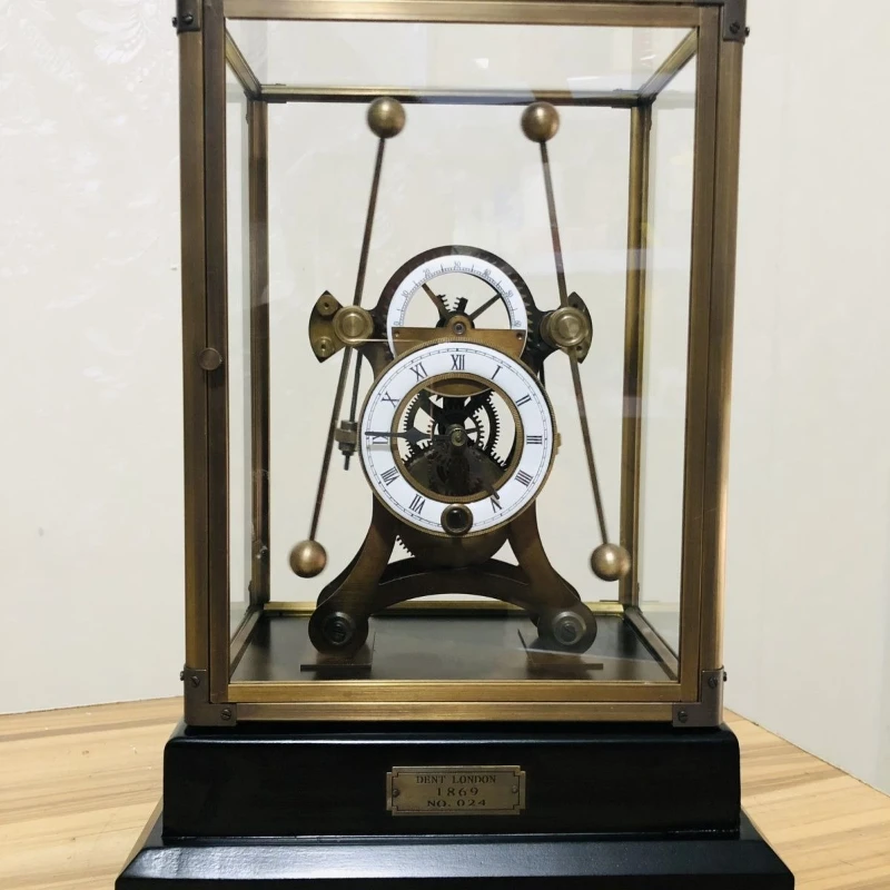 1 Nautical clock Mechanical dynamic pendulum  Congreve-type grasshopper  Balance  replica British old-fashioned