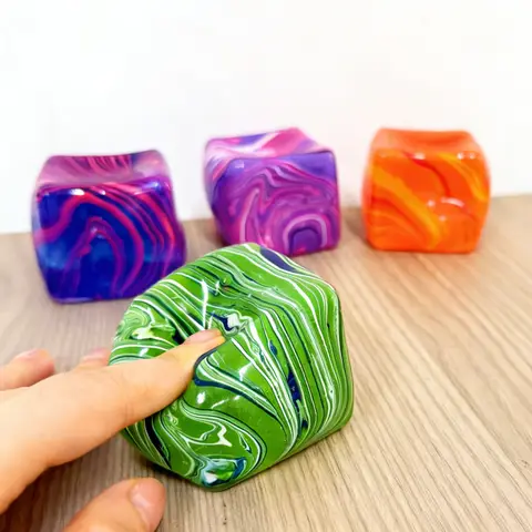 Slow Rebound Stress Cube Ice Cube Malt Sugar Squishy Fidget Toy Anxiety Relief Stress Relief Toy Fidget Toy