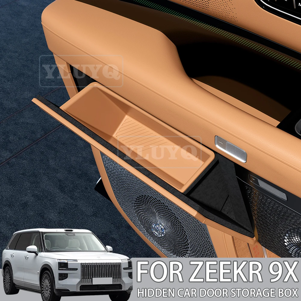 

Силиконовый органайзер-ящик для хранения в двери автомобиля ZEEKR 9X (2026 г.), скрытый в ручке, аксессуары для модификации интерьера, автозапчасти