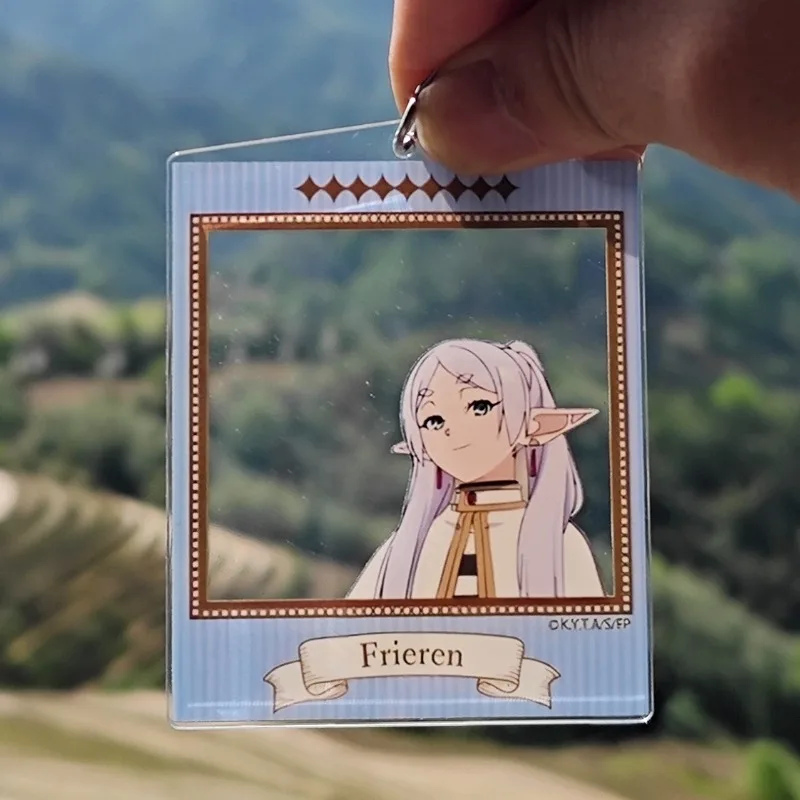 Anime Transparent card Keychain Acrylic Figure Cartoon Keyring Model Doll Cosplay Pendant Teens Christmas Gift