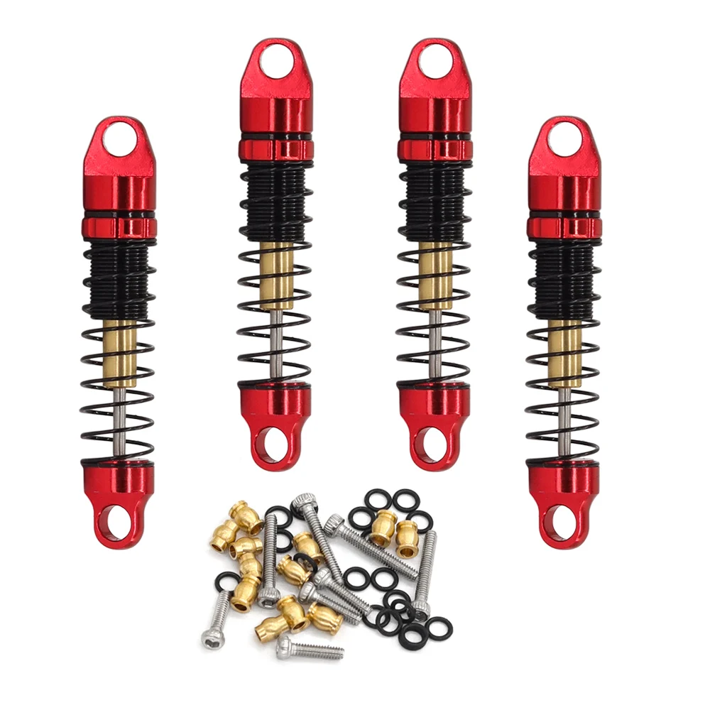 4Pcs Aluminum Alloy Shock Absorbers for 1/30 Scale Remote Control Crawler Axial SCX30 Parts, 28.5mm Upgrade Parts.  Features: