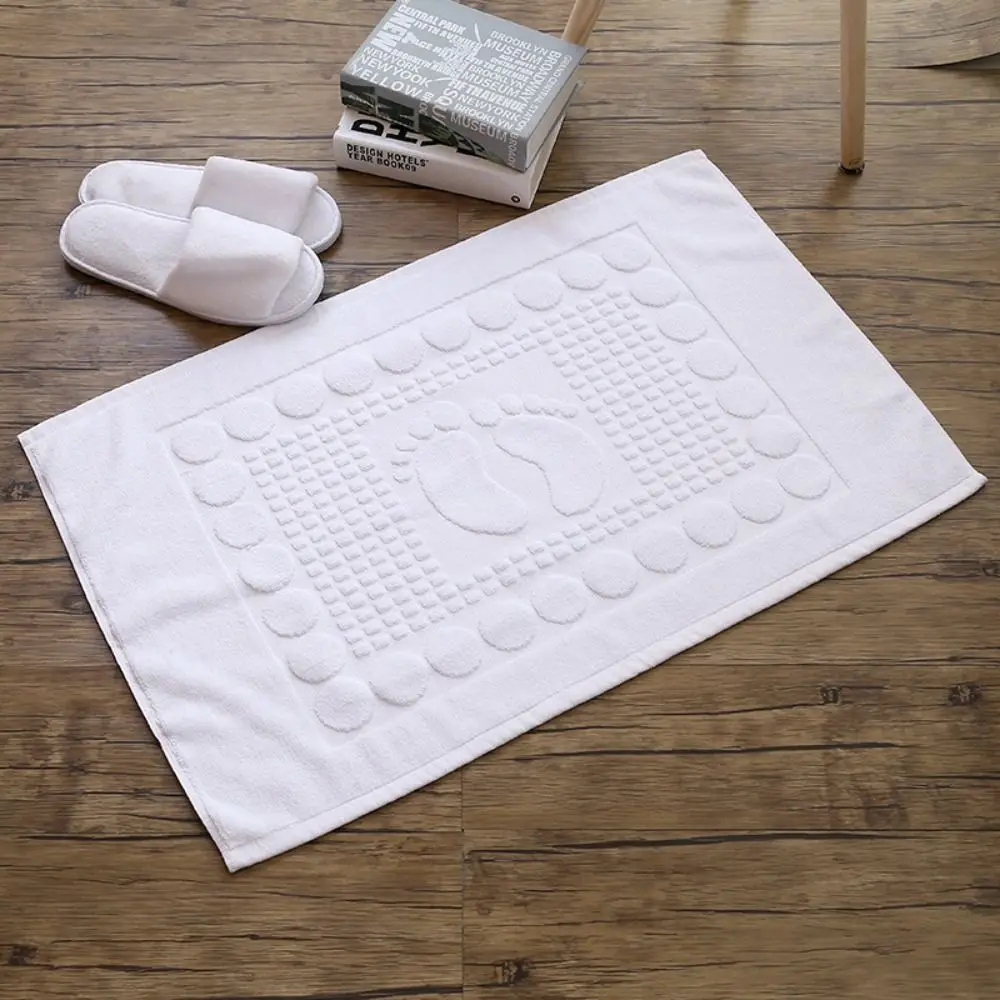 Bath Rug 50*80cm Floor Towel White 3D Feet Towel Thicken Fade Resistant Bathroom Mat Hotel