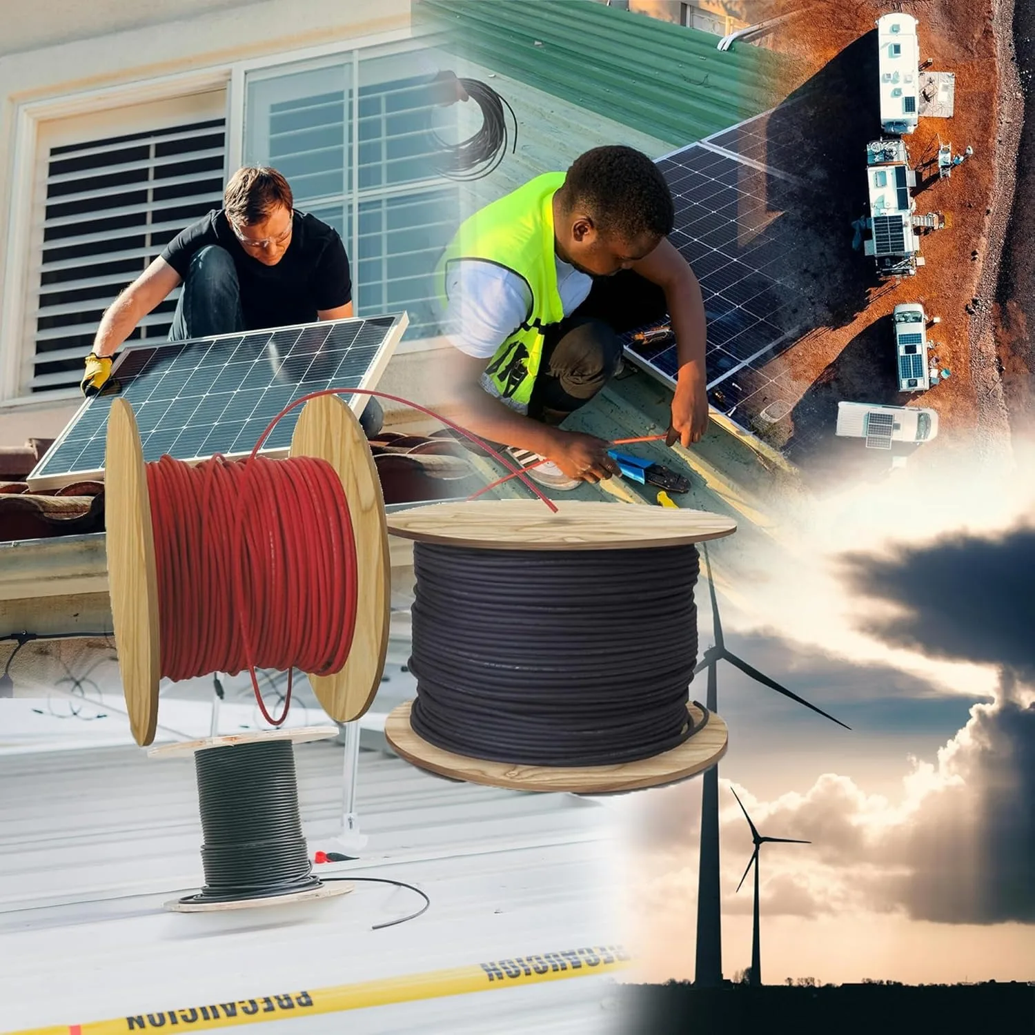 10AWG كابل تمديد للطاقة الشمسية كابل لوحة طاقة شمسية مع موصلات مقاومة للماء سلك لوحة PV 6mm2 للأنظمة خارج الشبكة #4