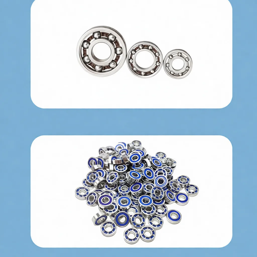 High Performance Oilless Bearing 608 623 693 695 MR83 Galvanized Radial Ball Roller Maintenance Free Flexible Pivot Industrial