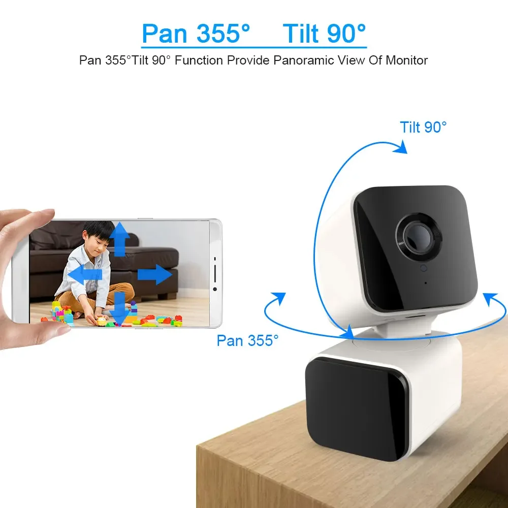 4K Tuya Mini Dual Lens Indoor Wifi PTZ Security Camera Auto Tracking 2 Way Audio Smart Life Home Wireless Baby Monitor Camera