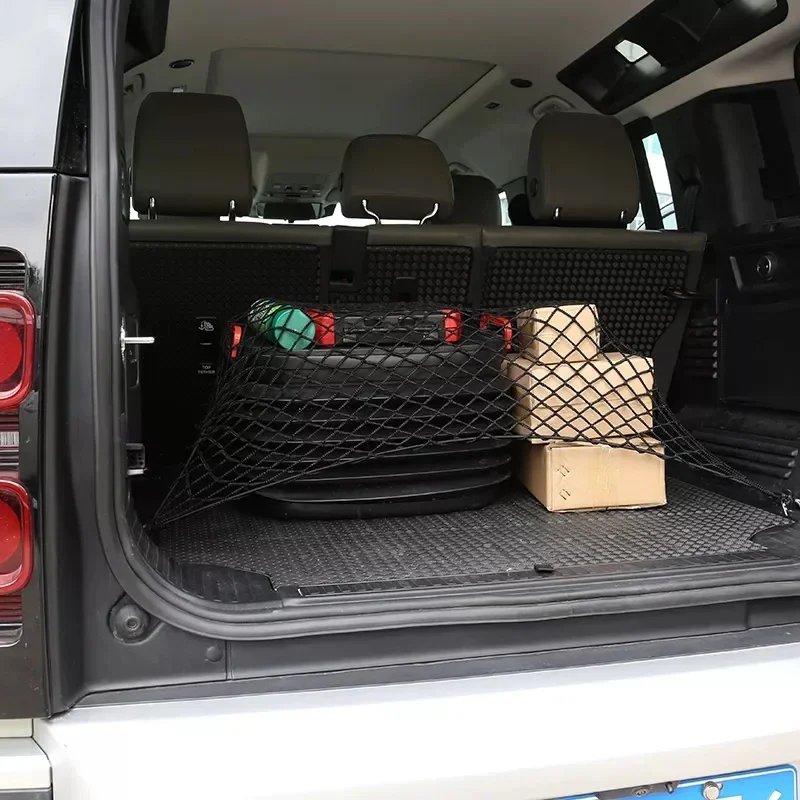 Car Trunk Tail Box Net Cover,Item Fixed Mesh Pocket,Cloth,For Land Rover Defender 110 130 Land Rover Discovery 3 4 2006-2024