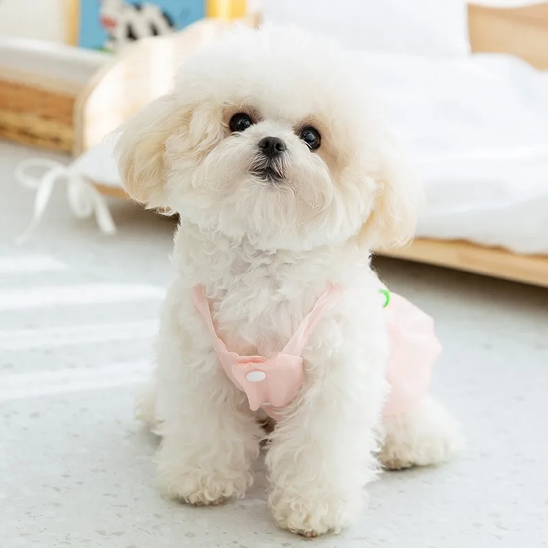 Princess Style Dog Skirt Summer Flowing Yarn Dress Small Dog Fashion Clothing Pet Pretty Clothes New Korean Puppy Vests