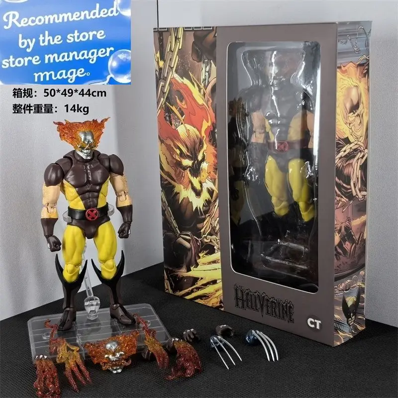 

Ct Toys Wolverine Hellverine Figures Hot Mafex 096 X-Men Hell's Fire Action Figurine PVC Statue Collection Model Decor Gift Toy