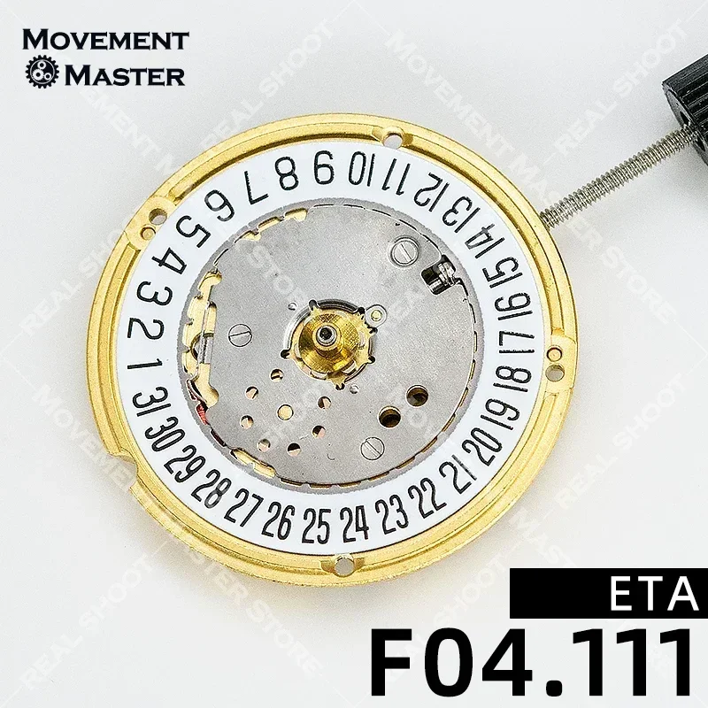 New Swiss For ETA F04.111 Watch Quartz Movement 3 Hands Original Date at 3 Watch Repair Parts F04111 Automatic Gold