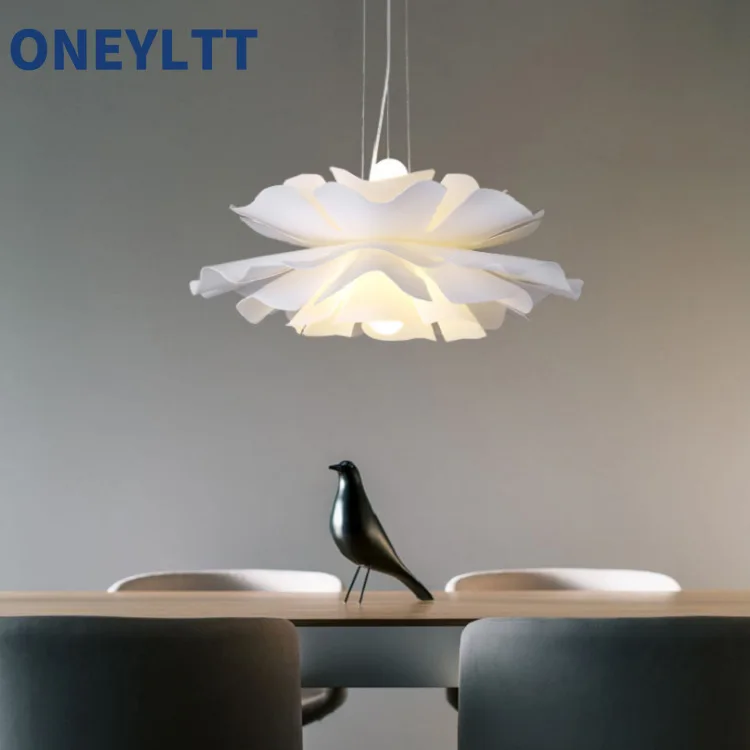 

Nordic flower pendant light creative restaurant light modern minimalist clothing personalized lighting bedroom pendant light