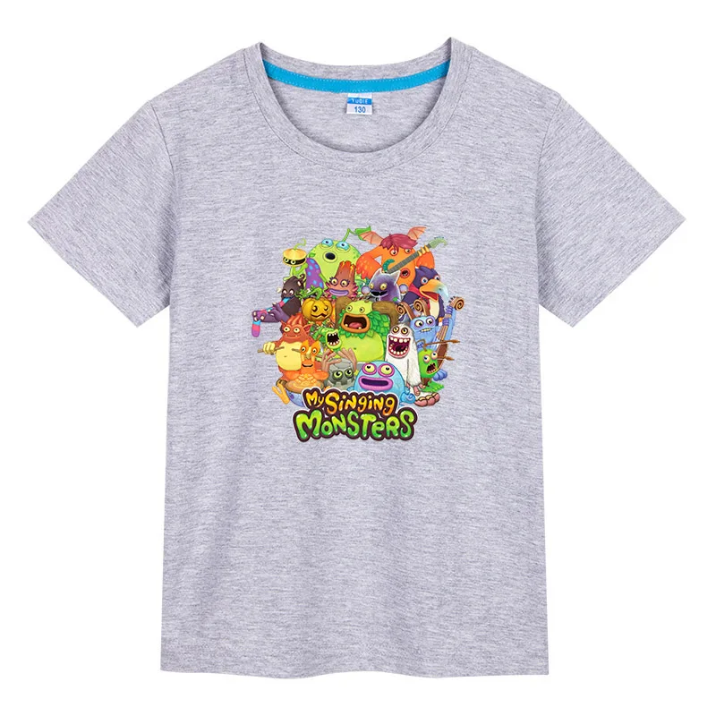 Mijn Zingende Monsters Kids T-Shirt 100% Katoenen Jongen Meisje Korte Mouw T-Shirts Zomer Kinderen Casual Kleding Unisex Tops Vest T-Shirt