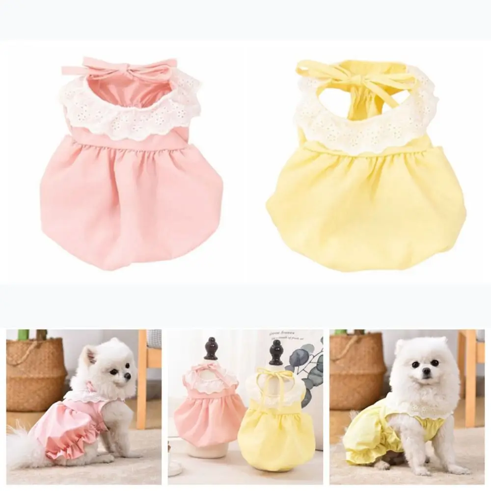 

Pretty Cat Princess Dresses Princess Style Adjustable Summer Dog Clothes 4 Size Soft Puppy Wedding Skirt Dog Clothes
