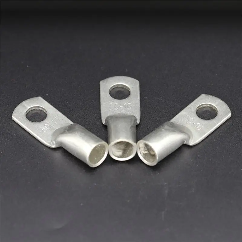 [A92P!】 10Pcs Tinned Copper Wire Nose Terminal Crimp SC Type Lugs Ring Cable Connector 70Mm2 M8/M10/