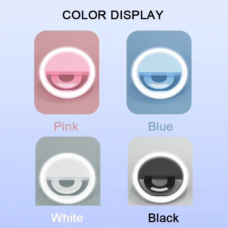 البث المباشر ملء ضوء الهاتف النار الذاتي البث المباشر ضوء تبييض كاميرا داخلية صغيرة محمولة لدعائم التصوير Tiktok