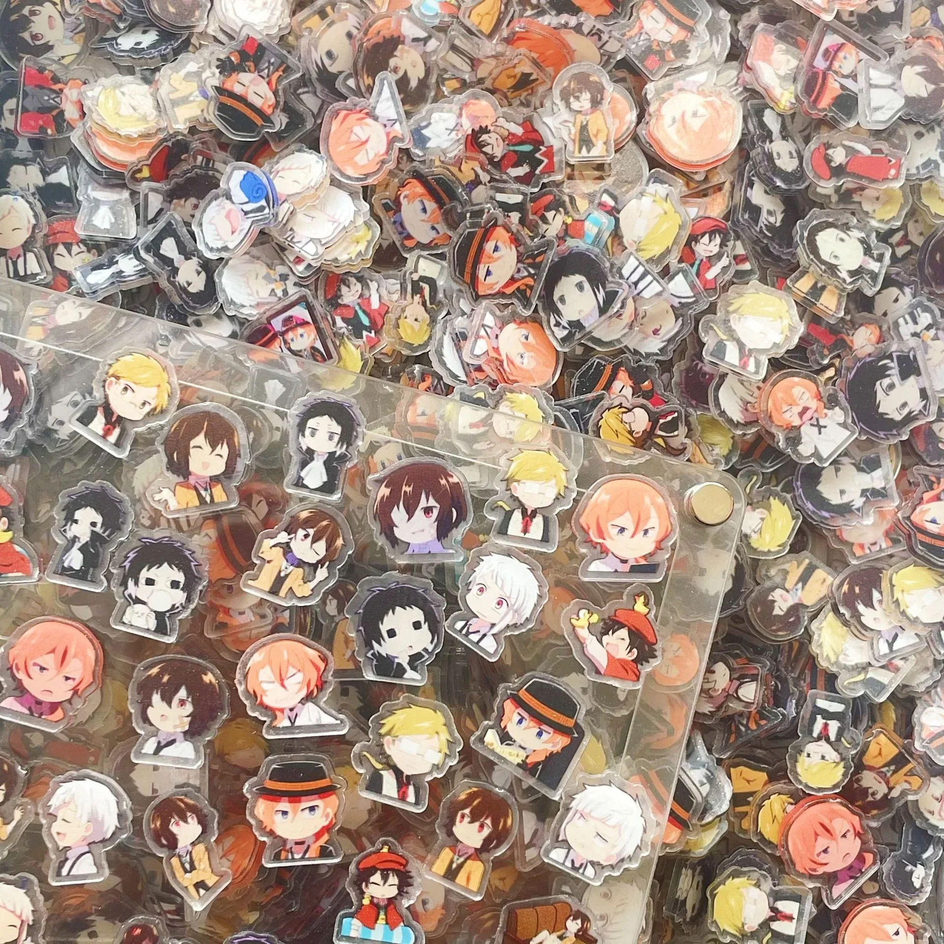 41 Stile 2cm 100-500g Anime-Serien Jujutsu Kaisen ONE PIECE Sailor Moon DIY Acryl-Zubehör Schlüsselanhänger PP-Clip Patch – Detail 9