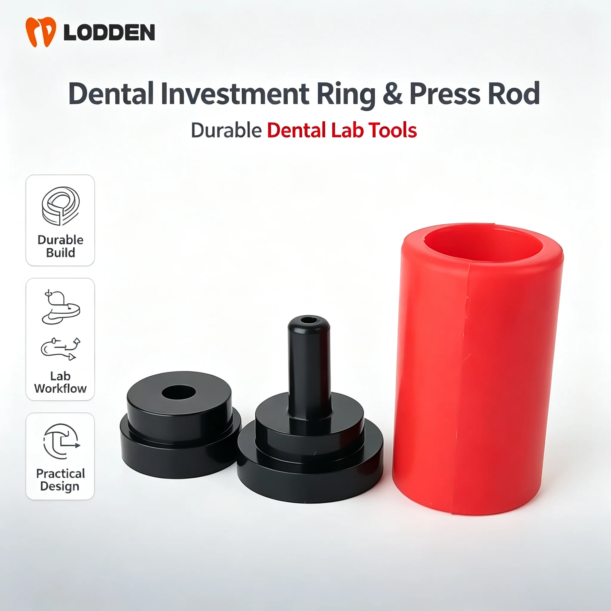 Dental Investment Ring 100g/200g Press Rod 13*25/35mm Denture Casting Tool Cast Porcelain Ceramic Ingots Mould