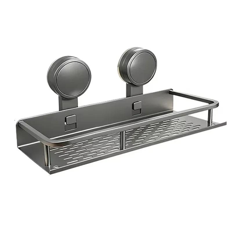 Multifunctional Suction Cup Rack Kitchen Utensils Storage Wall Mounted Spice Holder Bathroom Organizer No Drilling Required
