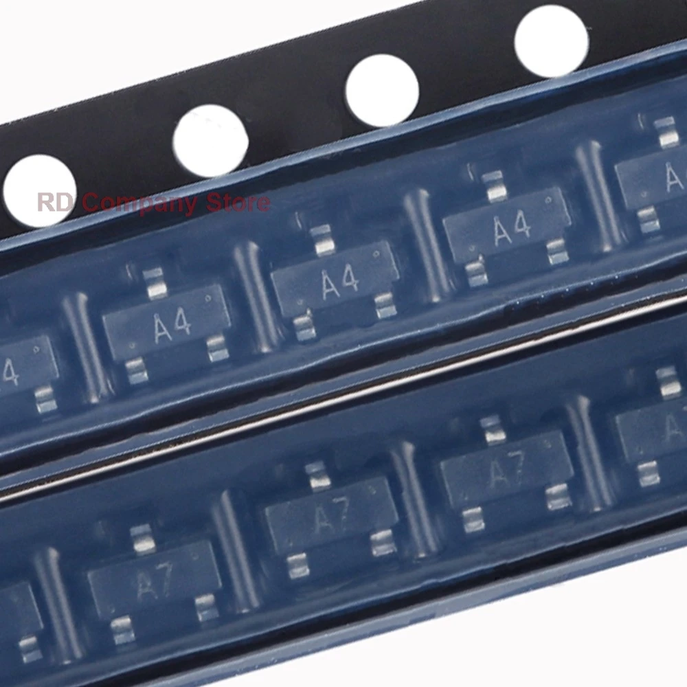 100PCS BAV70 A4 SOT-23 BAV99 A7 0,2 A/70V SOT23-3 3PIN SMD Schalter Transistor Neue Original