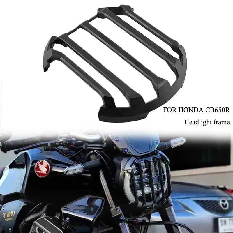 MTKRACING for HONDA CB650R 2021-2023 Motorcycle Vintage Headlight Protector Retro Grill Light Lamp Cover