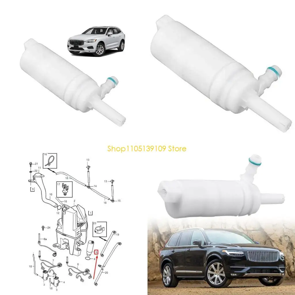 

P5ED Plastic Headlight Washer Reliable Auto Front Windshield Washer Replaces 30663273 Quick Fixng Suitable for XC90