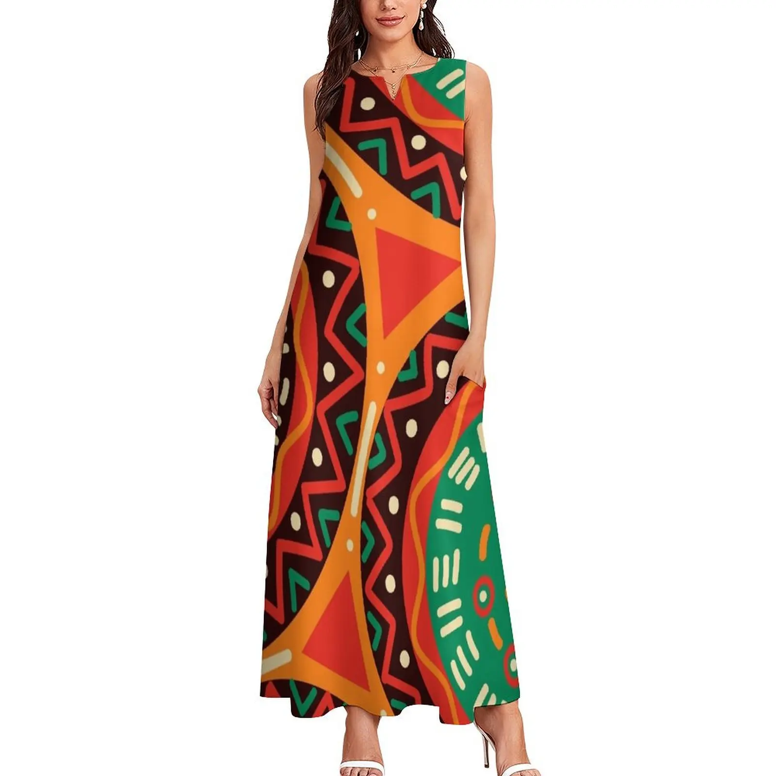 African Kente Graphic Long Dress summer women's dress 2025 Woman fashion elegant chic wedding evening dresses Dress