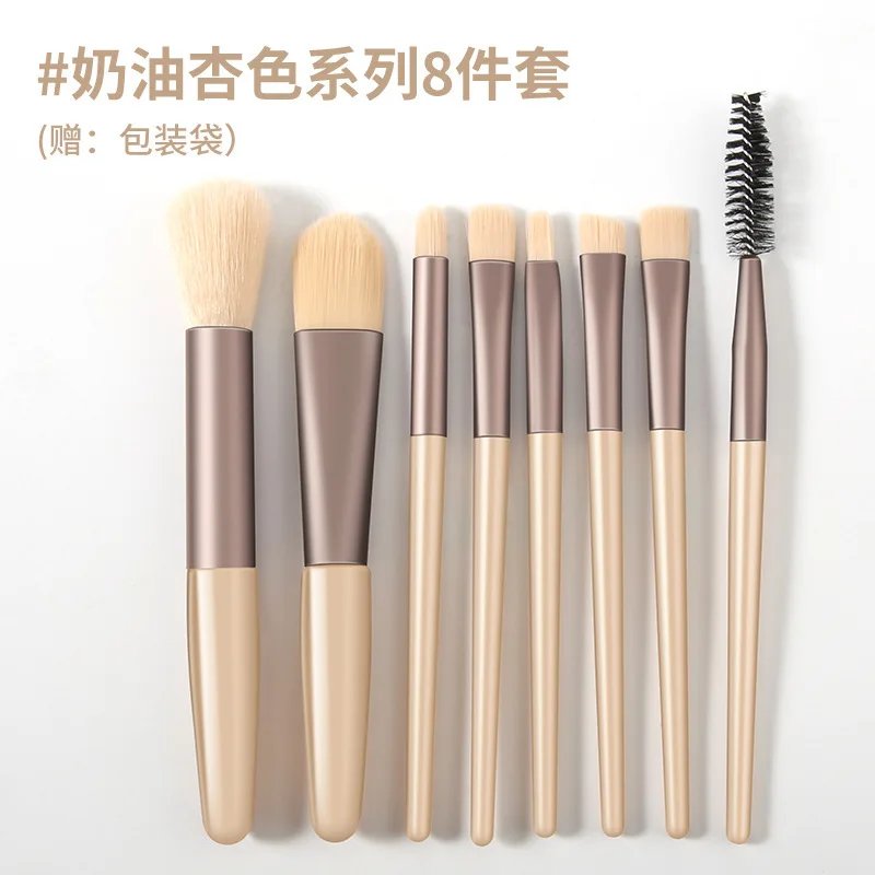 8 Pcs Mini Makeup Brush Set Concealer Brushs Loose Powder Brush Eye Shadow Highlighter Foundation Brush Soft Beauty Tools