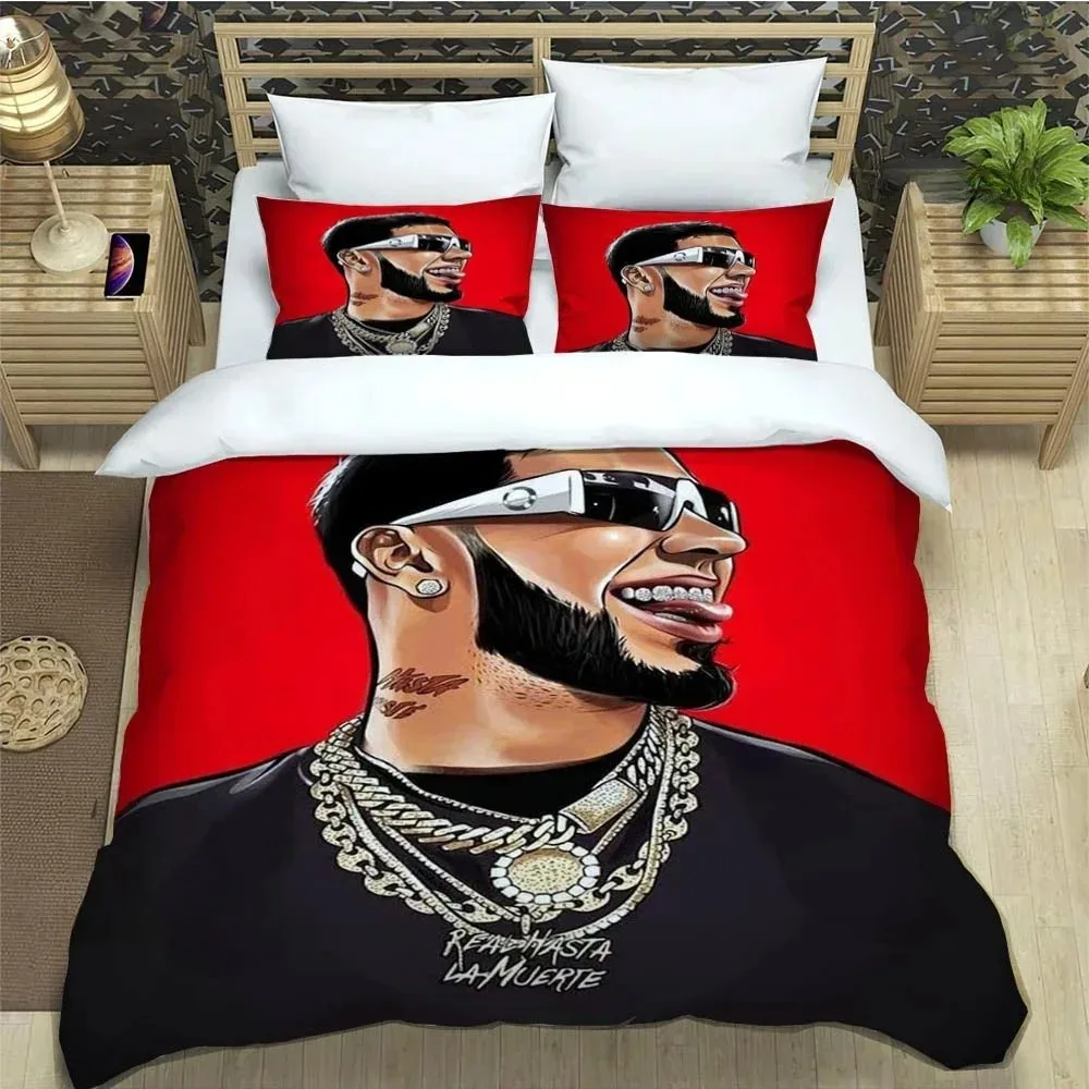 

Rapper Anuel AA Printed Bedding Sets Exquisite Bed Supplies Set Duvet Cover Bed Comforter Set Bedding Set Luxury Birthday Gift