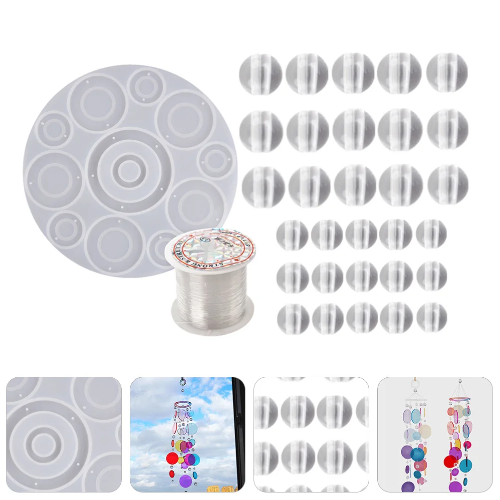 

1 set 1 Set Resin Drip Mold Silicone Wind Chime Pendant Making Tool For Diy Wall Hanging Craft Decorative Art Handmade Jewelry