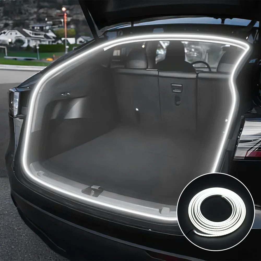 Car Tailgate LED Strip Light Kit RGB 12V APP Control Waterproof for Tesla Model 3 Model Y Rear Trunk Ambient Interior Lighting