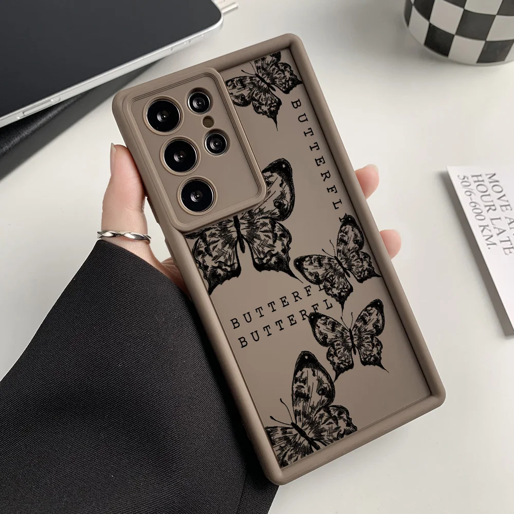 Butterfly Phone Case For Samsung A56 5G Galaxy A36 A55 A16 A26 A54 A53 A52 A34 A35 A25 A15 A06 A05 A05s Soft TPU Cover Funda