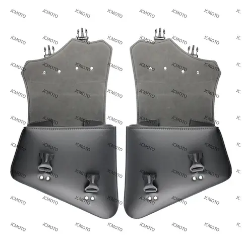 Harley-Davidson Sportster XL883 1200 용 2Pcs Honda Yamaha Kawasaki 범용 오토바이 사이드 새들 백 왼쪽 + 오른쪽