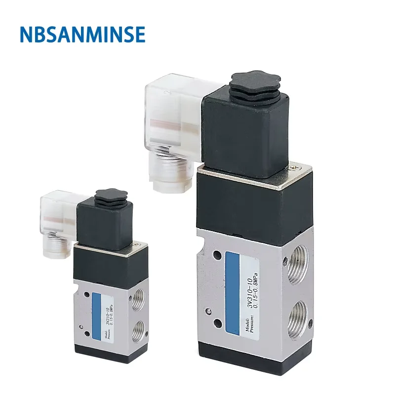 AIRTAC 3V310 3V320 Series G3/8 Three Way Pneumatic Solenoid Valve Two Position Single Double Coil Type NBSANMINSE