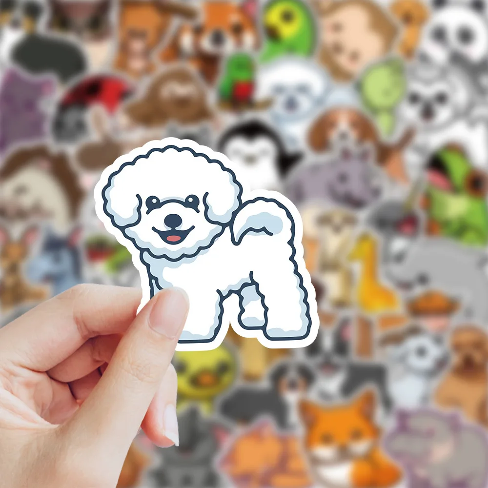 

10/50PCS Cute Small Animal Cute Hippo Graffiti Sticker Personalized Creative Decoration Guitar Glasses Case Waterproof Decal