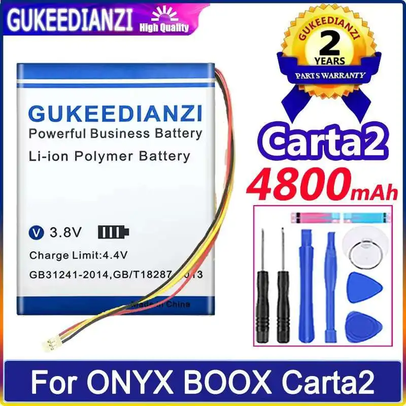 

Battery 4800mAh For Onyx Boox Darwin 3 4 C67LM E-Book For Onyx Boox Carta 2 C67ML C65ML C65HD T68 N96C ML 3-Wire Plug 2 c67ml