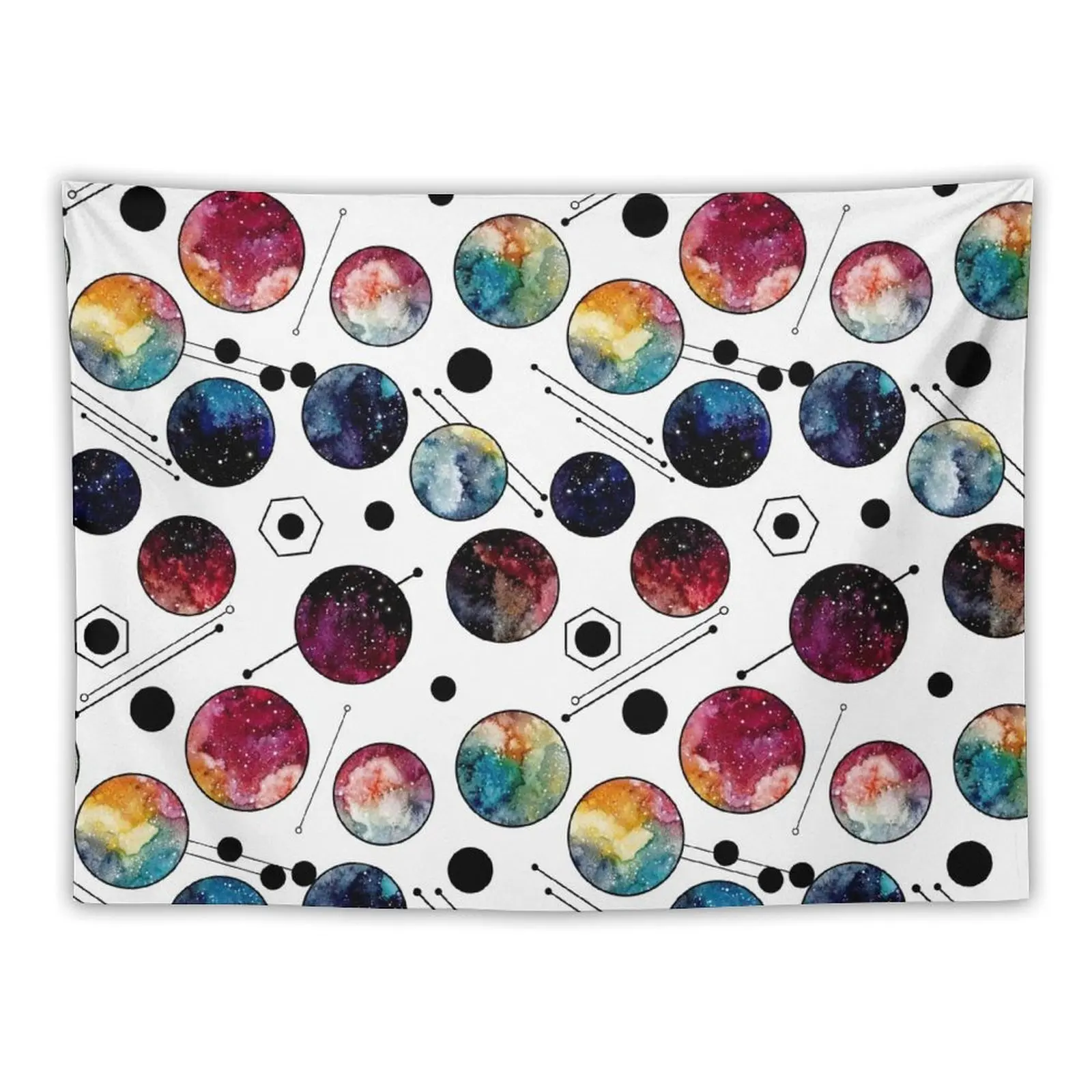 

Watercolor Colorful Galaxy in Circles Tapestry Mushroom Room Design Decoration Home Decorations For Room Tapestry