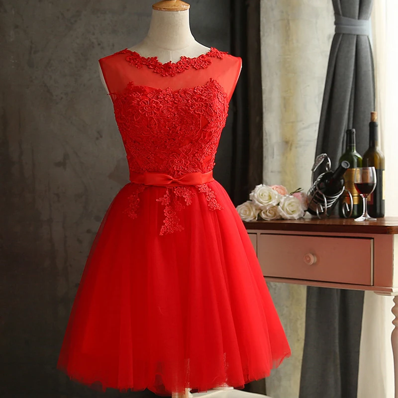 

Zuolunouba 2025 Summer Bridesmaid Lace Dress Women Sleeveless Lovely Bowknot Slim Christmas Party Red Sexy Dresses Vestidos