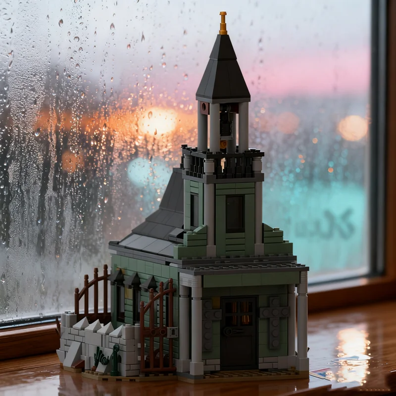 703pcs MOC Western Old Western Church Model Building Blocks Toys Construction Christmas Gifts Idea Brick Assemble Education Kids
