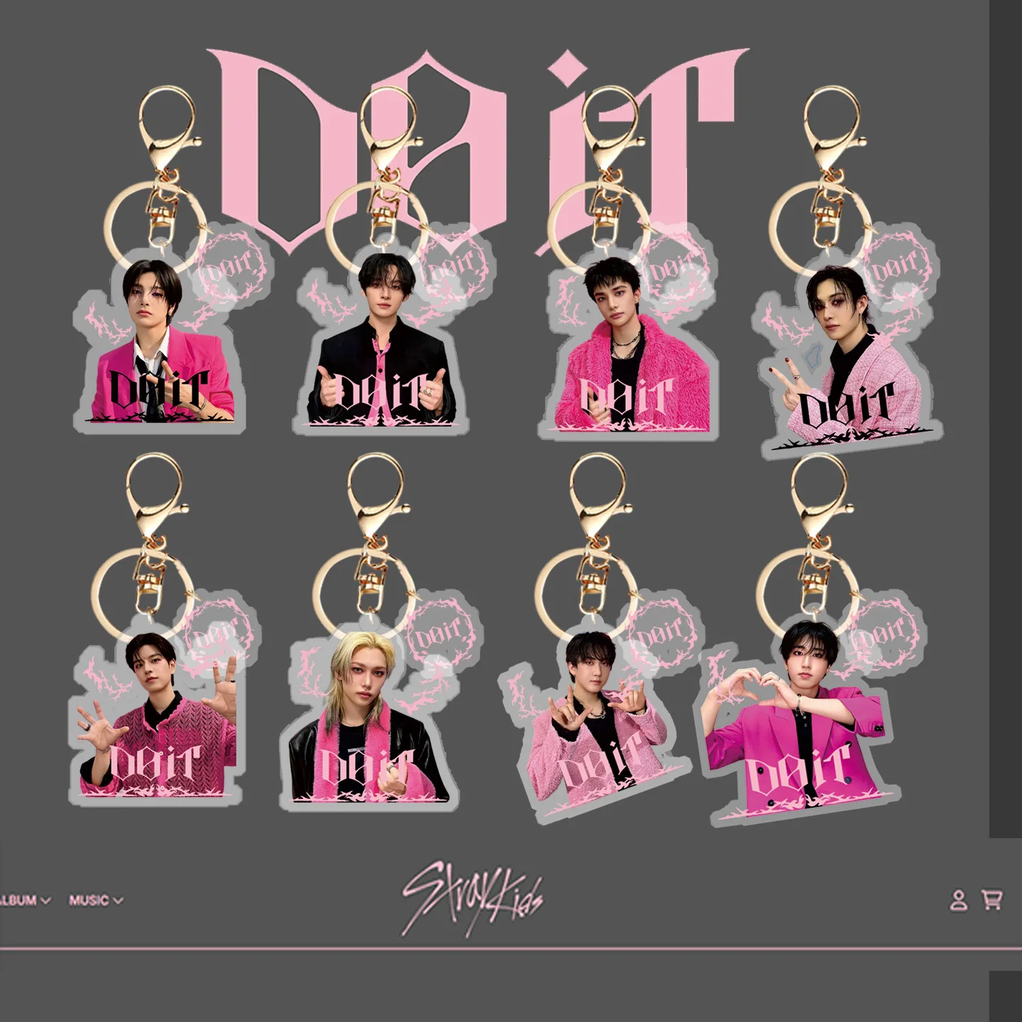 

Новый акриловый брелок-подвеска SKZOO в стиле нового альбома Stray Kids Dolt, аксессуар для сумки