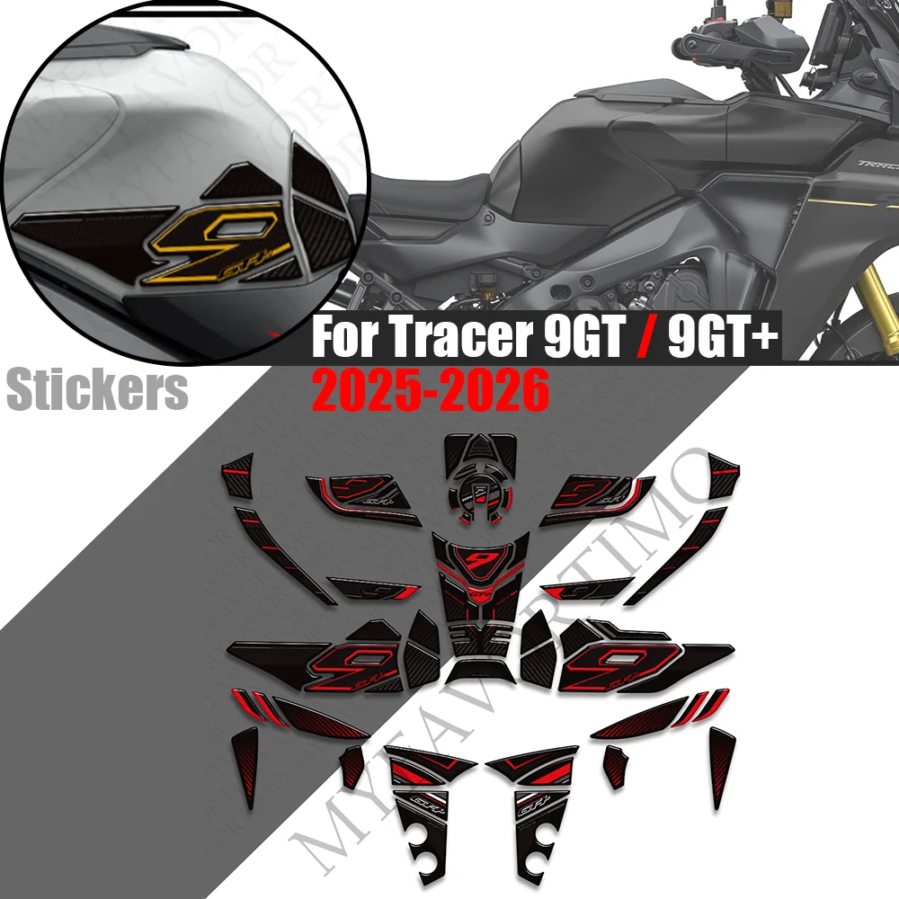 For Yamaha Tracer 9 GT 9GT 9GT+ 2025 2026 Motorcycle Fairing Fender Tank Pad Fuel Cap Knee Protector Hand Guard Decals Stickers