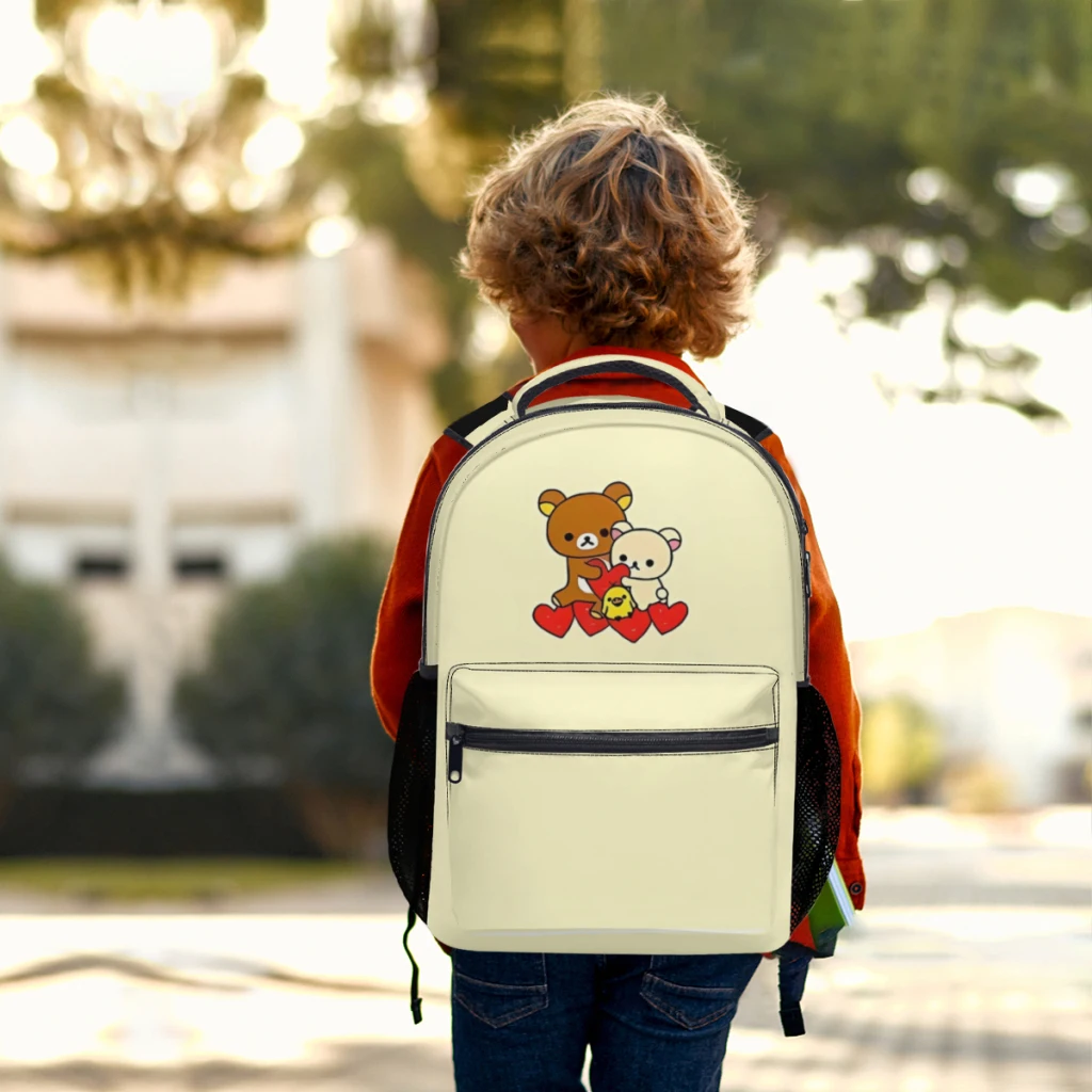 Rilakkuma-Sac à Dos Étanche de Grande Capacité pour Garçon et Femme, Cartable d'École pour Ordinateur Portable, 17 Pouces, Nouvelle Collection ﻿ ﻿