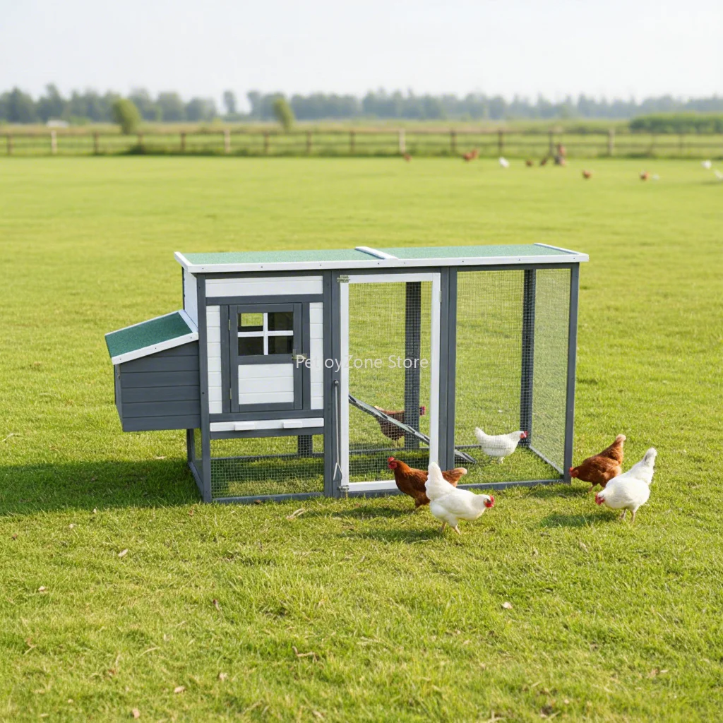 SDC004 Wooden Chicken Coop With Nesting Box Outdoor Pet House For Chickens