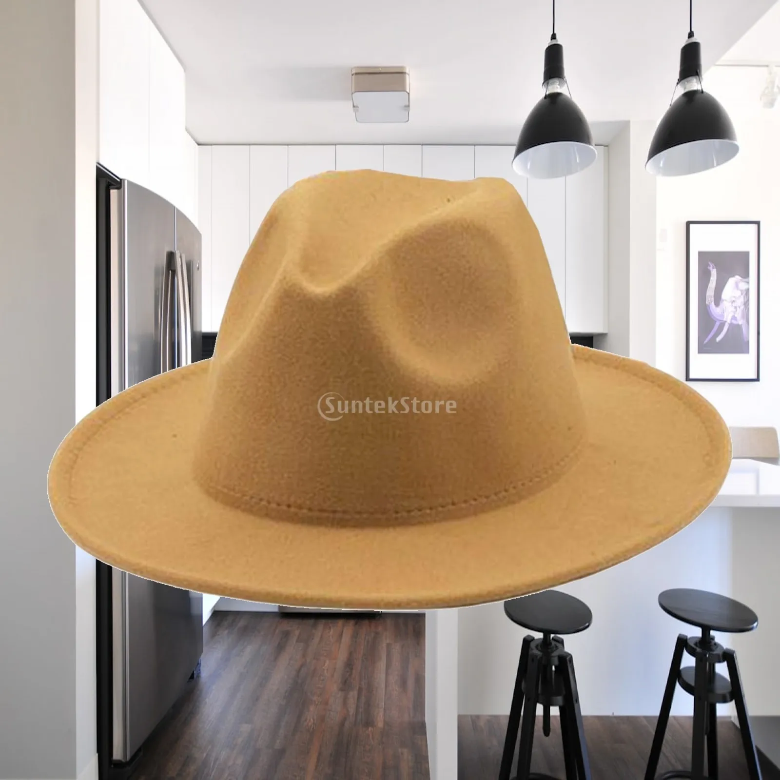 Two Sides Fedora Hat Thermal Women Men Felt Panama Hat for Travel
