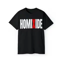 Homixide Gang Cotton Tees Short Sleeve T Shirt O-Neck Clothing Summer