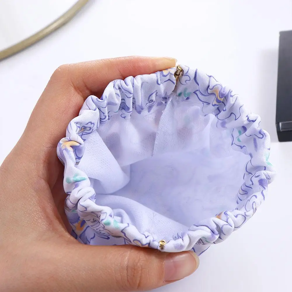 

Small Item Bag Flower Cosmetic Bag Peach Cherry Storage Bag Self-closing Cute Pattern Coin Bags Women