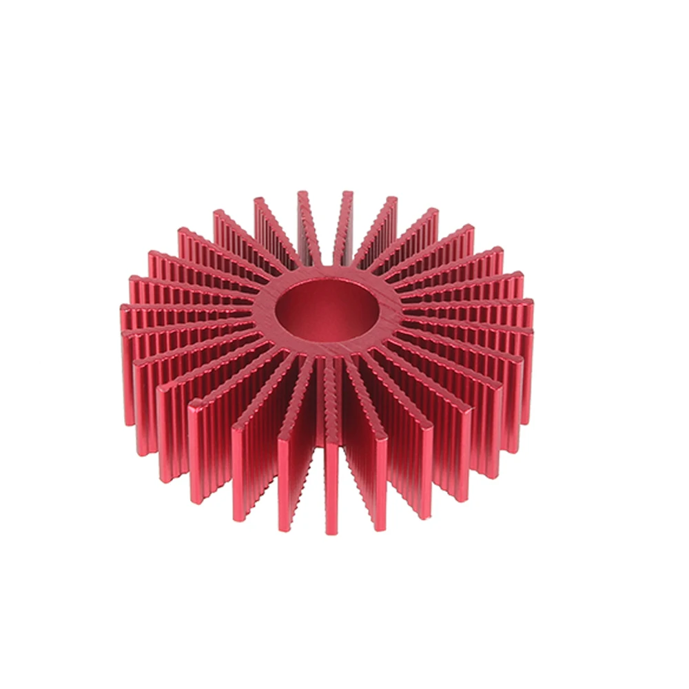 1-5PCS Heat Sink Red Radiator with Adhesive Backing For Round Stepper Motor 3D Printer Parts All-Metal Radiator 3D Printer Parts