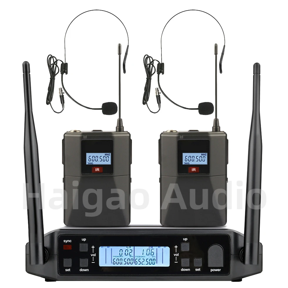 NONE GLXD24 casque 600MHz Microphone sans fil professionnel UHF système à double canal dynamique réunion spectacles sur scène 3