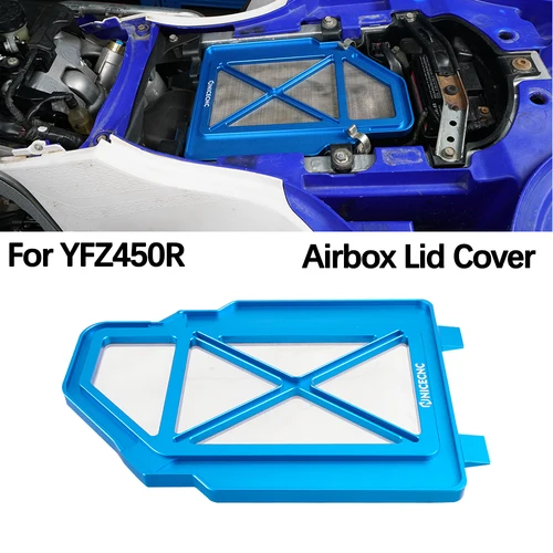 Tapa de caja de aire para Yamaha YFZ450R 2009-2024 ATV, tapa limpiadora de aluminio 2021 2020 450X 2010 2011 6061-T6
