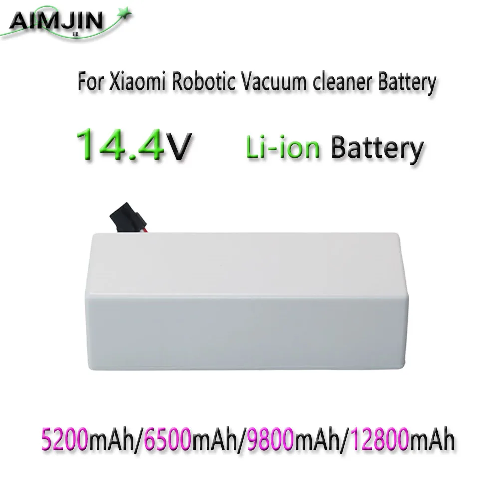 

14.4V 5.2/6.5/9.8/12.8Ah For Original Xiaomi MiJia Replace Sweeping Mopping Robot Battery P1904-4S1P-MM Vacuum Cleaner