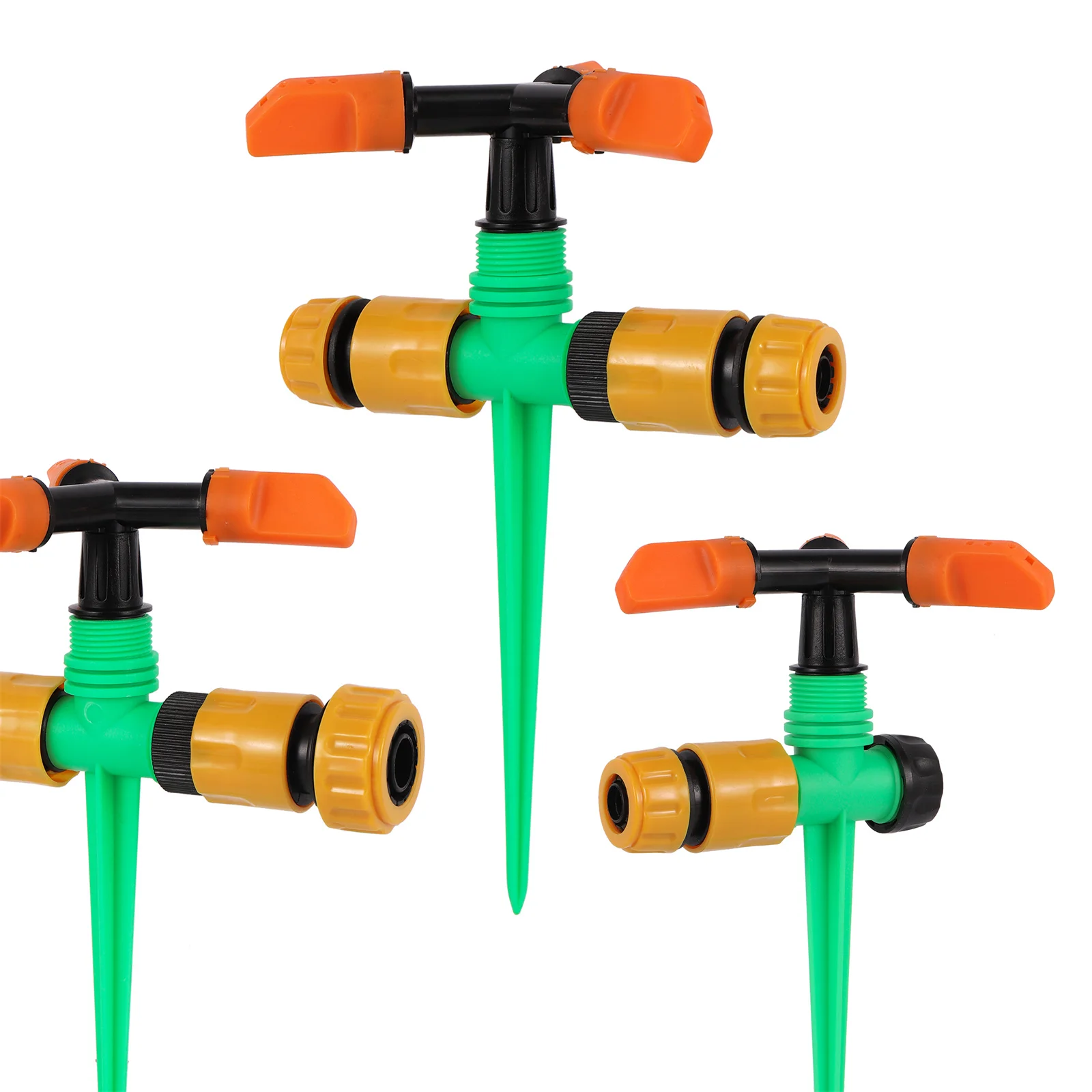 3 Outlets 360 Degree Rotating Sprinkler Head Kit 1/2