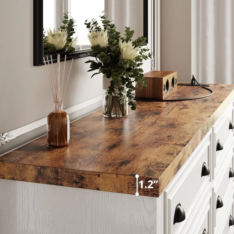 طقم غرفة نوم e، شريط طاقة، طقم أثاث غرفة نوم مكون من 3 قطع، خزانة ذات 6 أدراج وطاولتين ليليتين، خزانة ذات أدراج